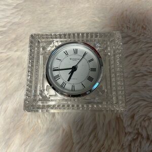 Waterford Crystal Desk Clock - Silver and Clear